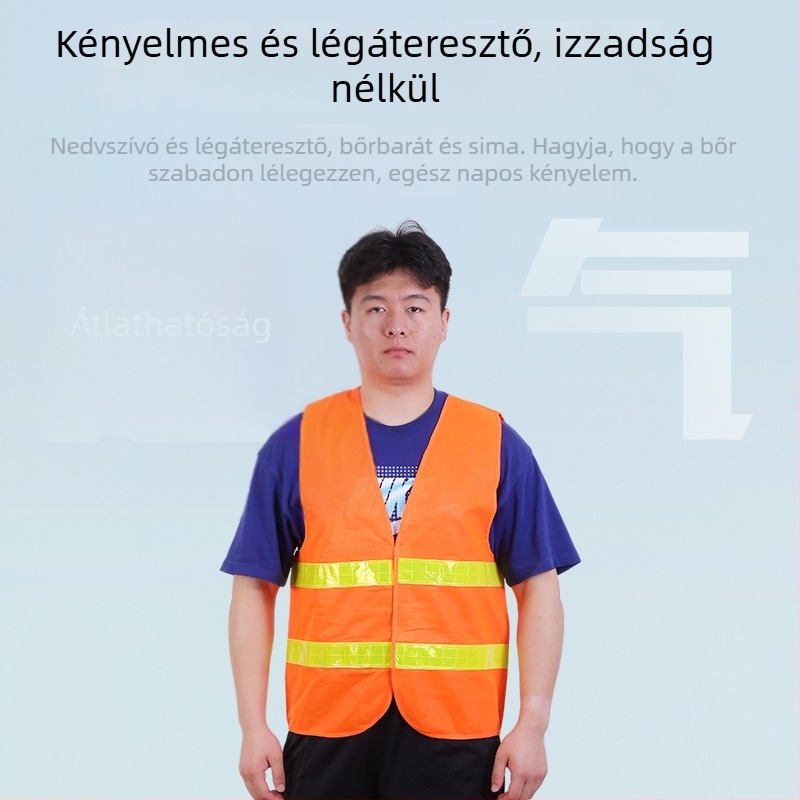 Reflektív biztonsági mellény építkezésekre és éjszakai munkához