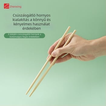 Háztartási egyszer használatos bambusz evőpálcikák, hosszúak és vastagok, higiénikusak és környezetbarátok, egyedi csomagolásban