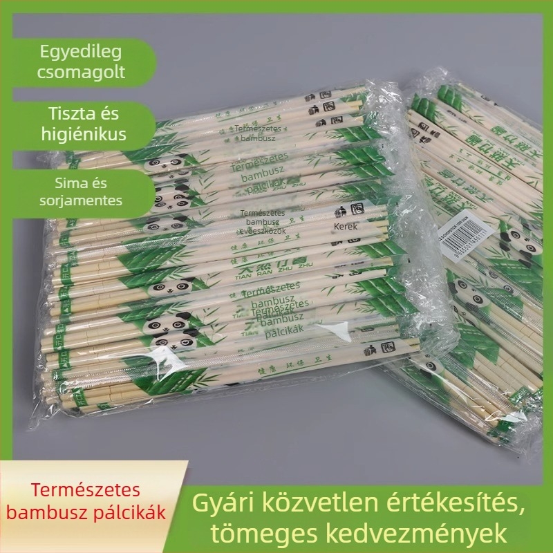 Egyszer használatos bambusz evőpálcikák éttermeknek, elvitelre és bankettekhez, otthoni használatra, reggelire és nassoláshoz