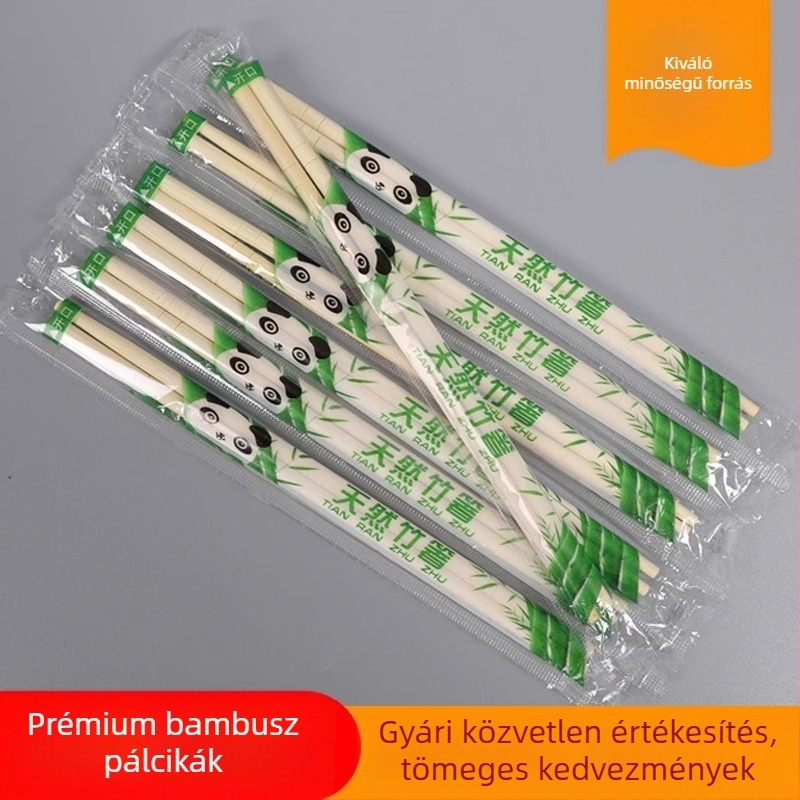 Egyszer használatos bambusz evőpálcikák éttermeknek, elvitelre és bankettekhez, otthoni használatra, reggelire és nassoláshoz