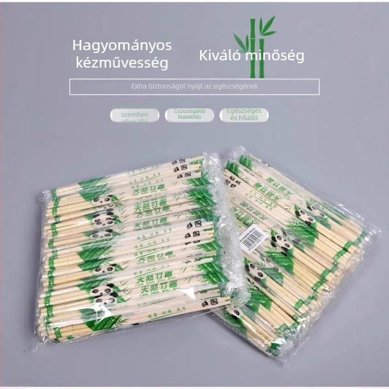 Egyszer használatos bambusz evőpálcikák éttermeknek, elvitelre és bankettekhez, otthoni használatra, reggelire és nassoláshoz