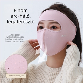 Teljes arcot fedő UV-védelmet nyújtó, meleg és lélegző 3D-s maszk kültéri kerékpározáshoz