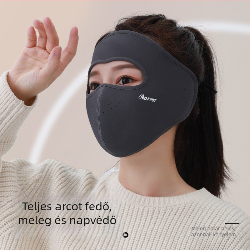 Teljes arcot fedő UV-védelmet nyújtó, meleg és lélegző 3D-s maszk kültéri kerékpározáshoz