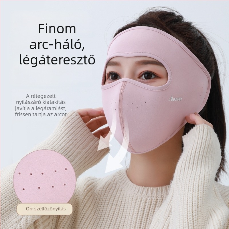 Teljes arcot fedő UV-védelmet nyújtó, meleg és lélegző 3D-s maszk kültéri kerékpározáshoz