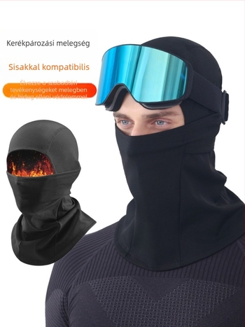 Téli kerékpáros balaklava fleece arcmaszkkal – szélálló és meleg kültéri használatra