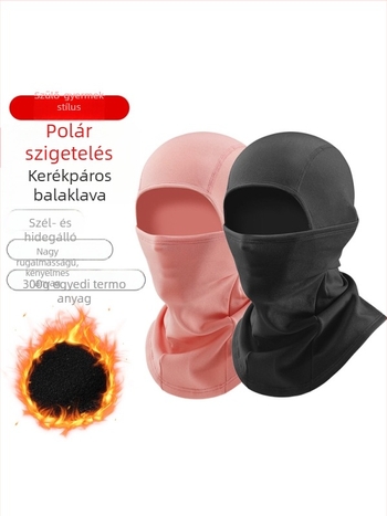 Téli kerékpáros balaklava fleece arcmaszkkal – szélálló és meleg kültéri használatra