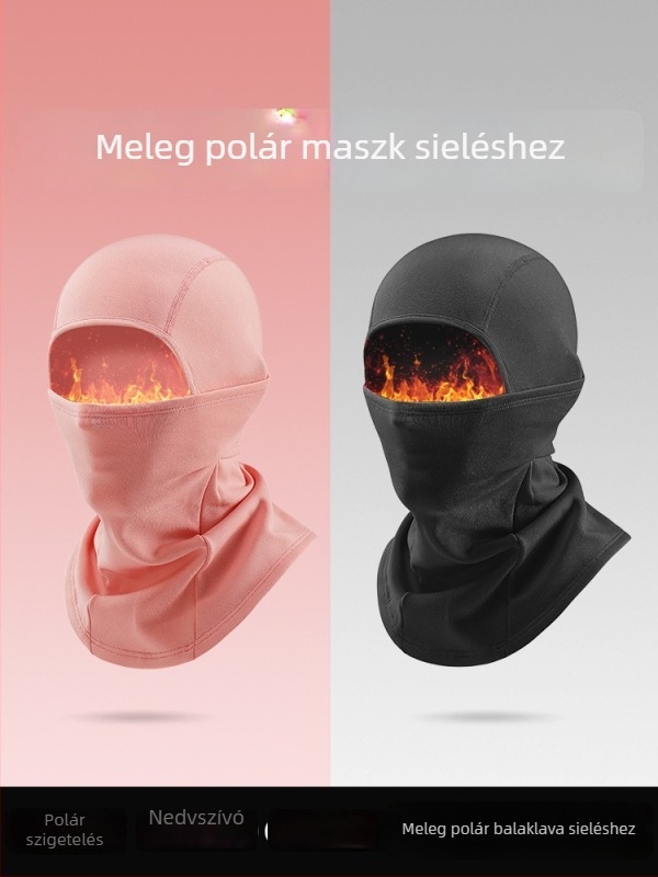 Téli kerékpáros balaklava fleece arcmaszkkal – szélálló és meleg kültéri használatra