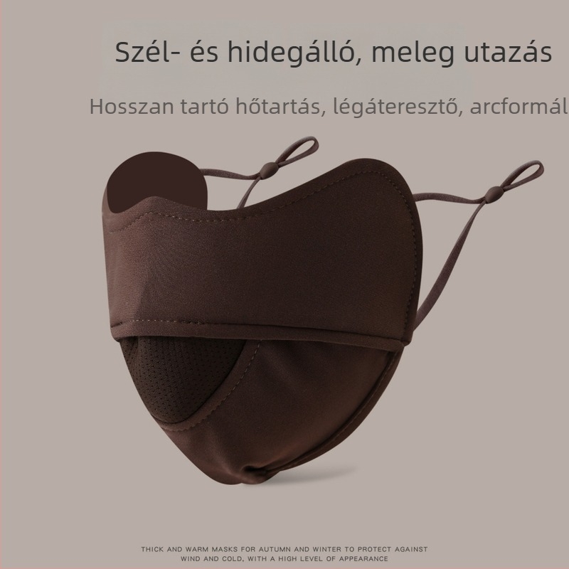 Ultra vastag hálós arcmaszk őszi–téli stílushoz, uniszex, fleece bélés, UV védelem, hideg- és napsugár elleni védelem, kerékpáros arcmaszk