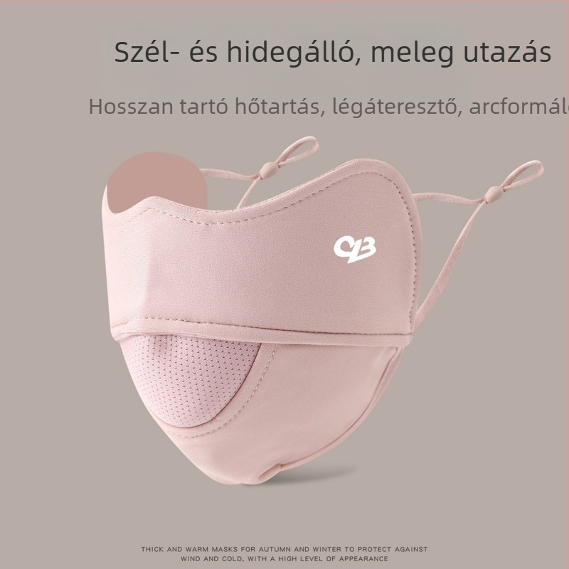 Ultra vastag hálós arcmaszk őszi–téli stílushoz, uniszex, fleece bélés, UV védelem, hideg- és napsugár elleni védelem, kerékpáros arcmaszk