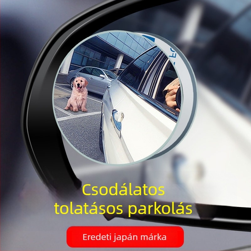 Széles látószögű hátsó tükör konvex segédtükörrel a holttérhez, vízálló kör tükör 360°
