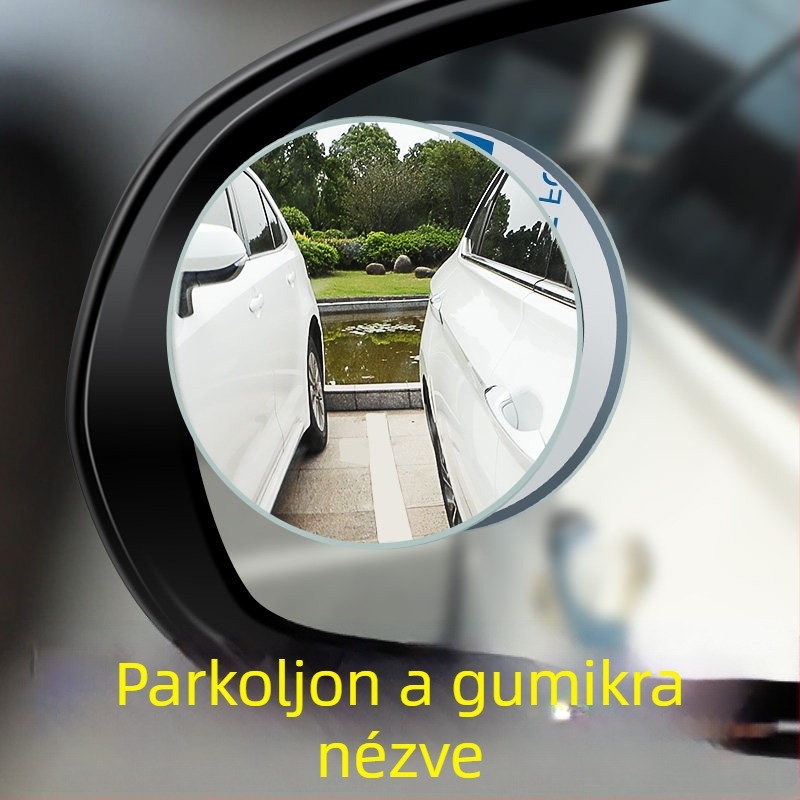 Széles látószögű hátsó tükör konvex segédtükörrel a holttérhez, vízálló kör tükör 360°