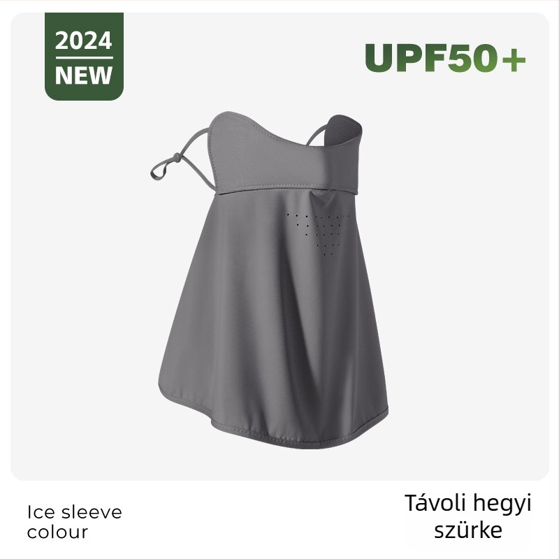 Nyári UV-védő teljes arcmaszk nőknek, lélegző, nylon-ice-silk anyagból