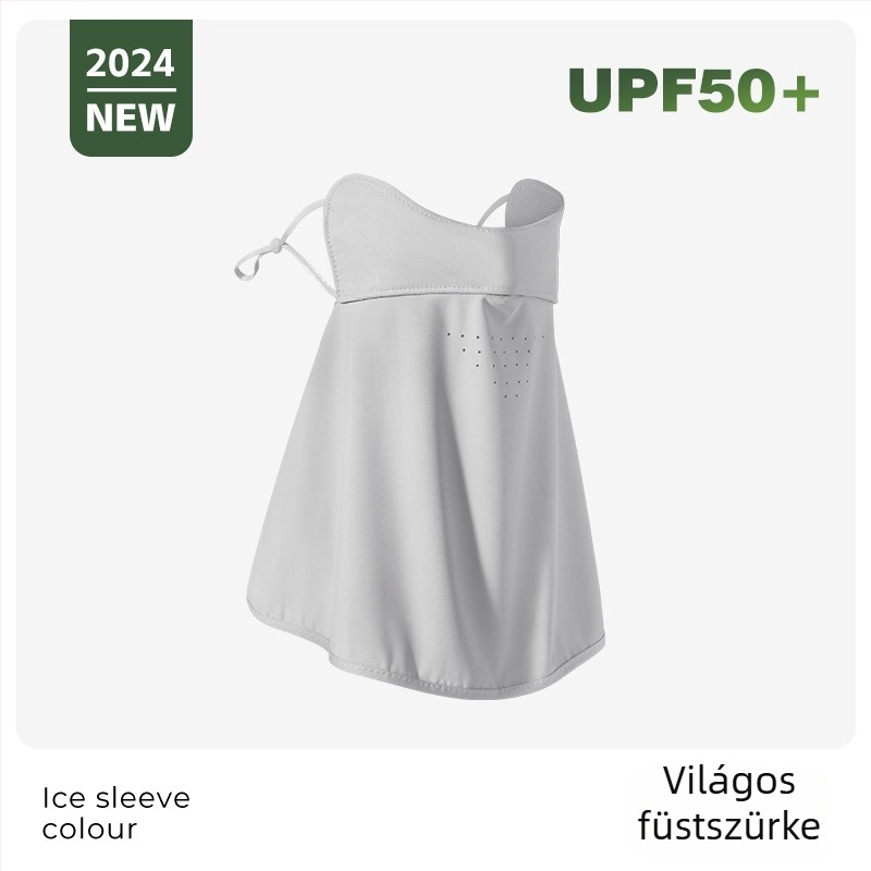 Nyári UV-védő teljes arcmaszk nőknek, lélegző, nylon-ice-silk anyagból