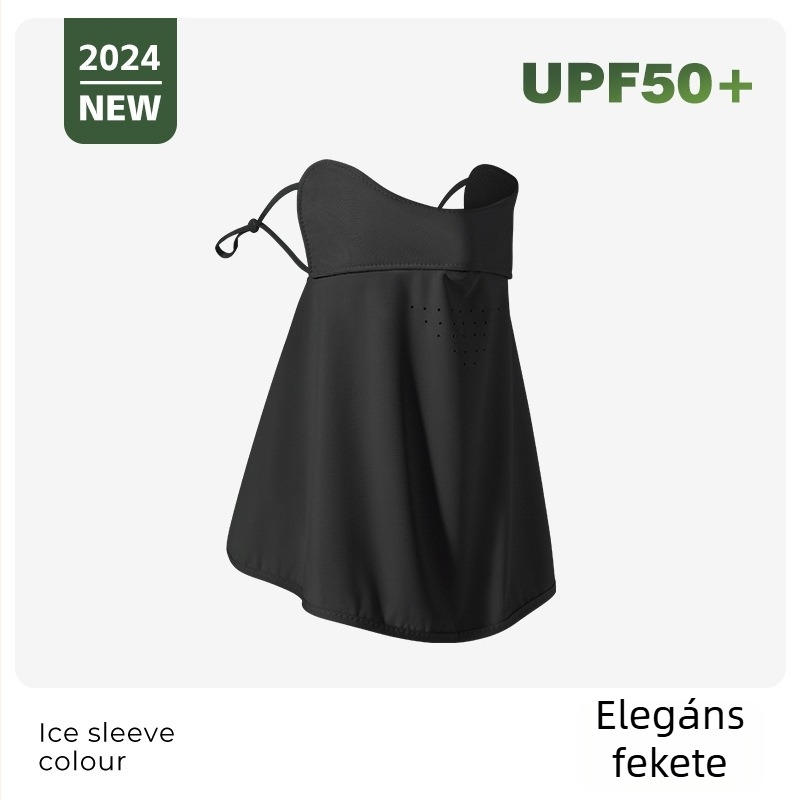 Nyári UV-védő teljes arcmaszk nőknek, lélegző, nylon-ice-silk anyagból