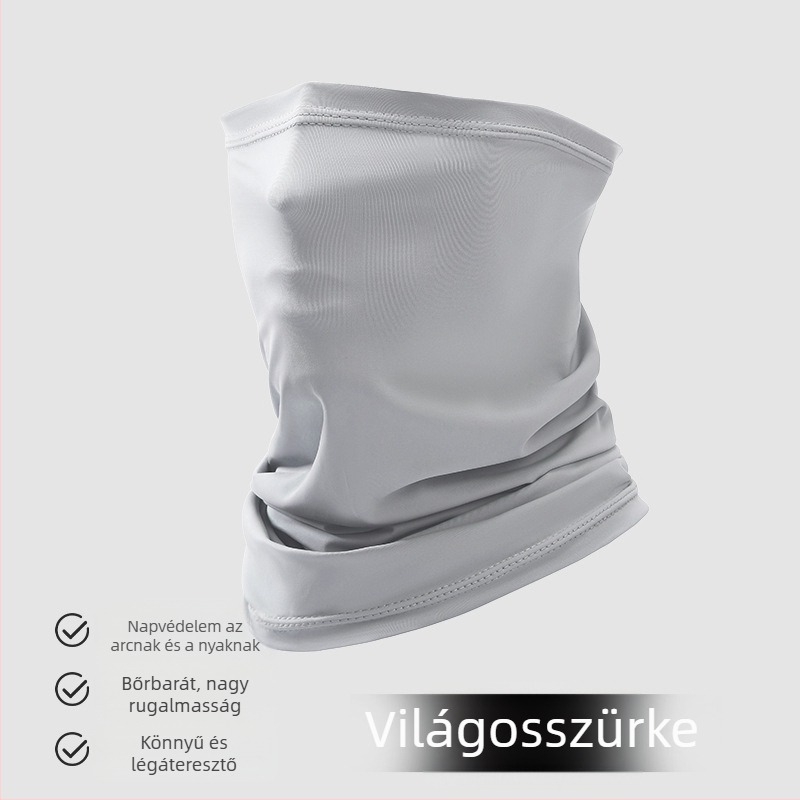 Nyári UV-védő arc- és nyakvédő, Ice Silk sál, lélegző, egy méret
