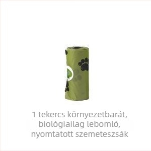 Háziállatok hulladéktároló nagy kapacitású tárolóval, szűrővel, macskaalom-kanállal és macska- és kutya ürülék gyűjtővel