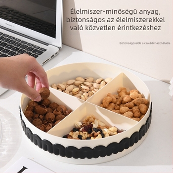 Esküvői gyümölcstál aszalt gyümölcsökkel, nappaliba – tárolóval, snacktál, minimalist stílusú, luxus