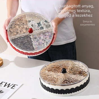 Esküvői gyümölcstál aszalt gyümölcsökkel, nappaliba – tárolóval, snacktál, minimalist stílusú, luxus