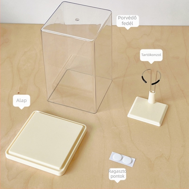 Labubu bemutató doboz – átlátszó akril, Bubble Mart Labubu Blind Box tárolására és kiállítására