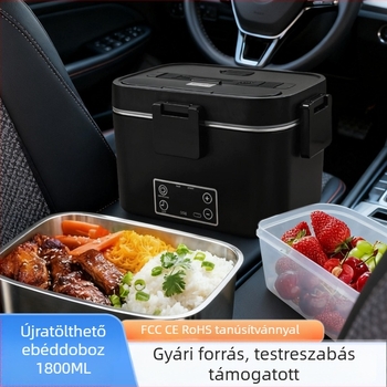 USB-vel működő elektromos ebédes doboz vízmentes fűtéssel, hordozható szigetelt ebédes doboz 1,6–2,0 L, diákoknak és irodai dolgozóknak