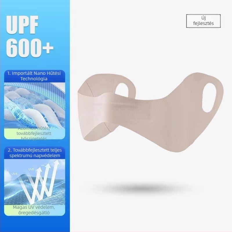 Női napvédő maszk, 2026-os új modell, UPF50+ UV-védelem, nyár, szabadtéri kerékpár- és futáshoz, arccfedő maszk Ice Silk pillangó mintával