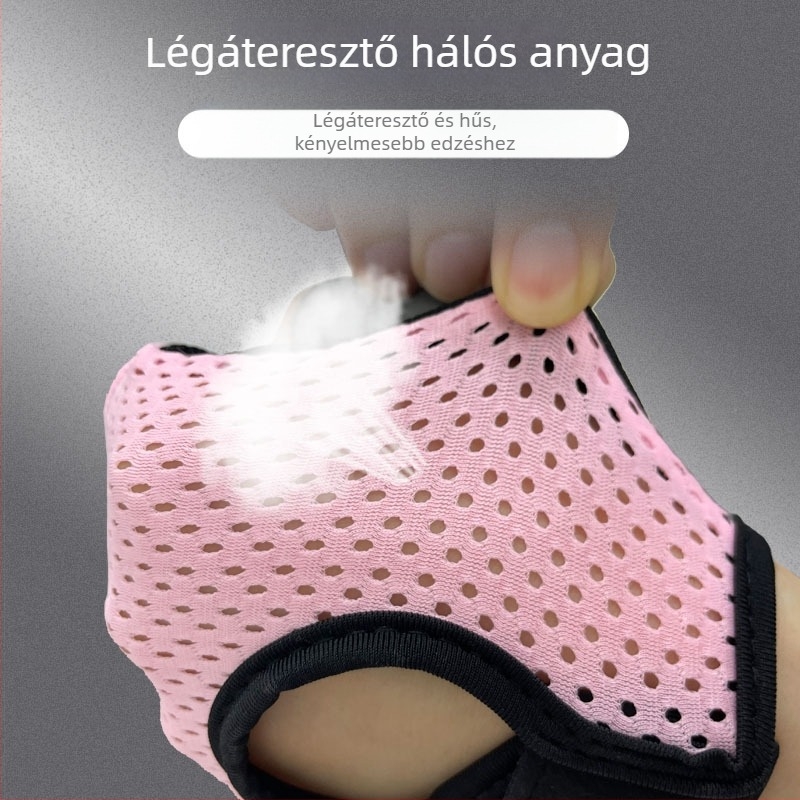 Félujjú sport kesztyűk kültéri használatra, lélegző, ütéscsillapító, csúszásmentes, nyitott ujjak