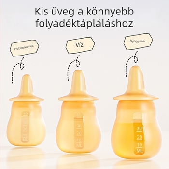 Szilikon gyógyszeradagoló babáknak — cseppentő folyékony adagoláshoz vízhez és gyógyszerekhez