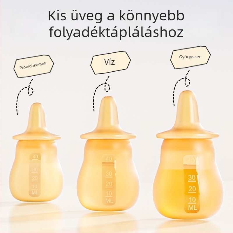 Szilikon gyógyszeradagoló babáknak — cseppentő folyékony adagoláshoz vízhez és gyógyszerekhez