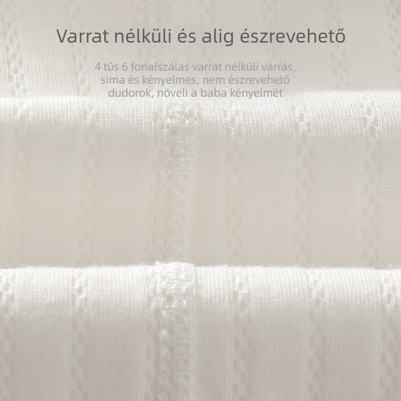 Baba 100% pamut őszi-tavaszi két részes szett: hosszú ujjú felső és nadrág, magas derékú hasvédővel, otthoni viselet