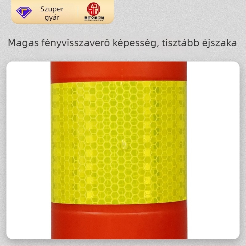 PE figyelmeztető oszlop a közúti biztonságért – gumiból készült ütközésvédő oszlop visszaverő felülettel