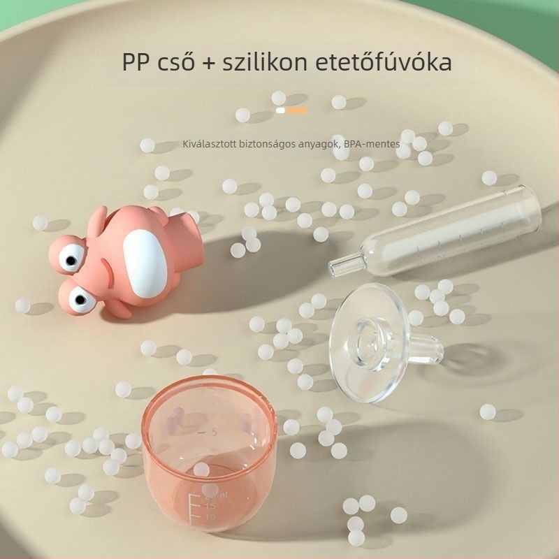 Szilikonból készült gyógyszeradagoló eszköz csecsemők és kisgyermekek számára – fulladás elleni cseppentő, vízhez és gyógyszerekhez