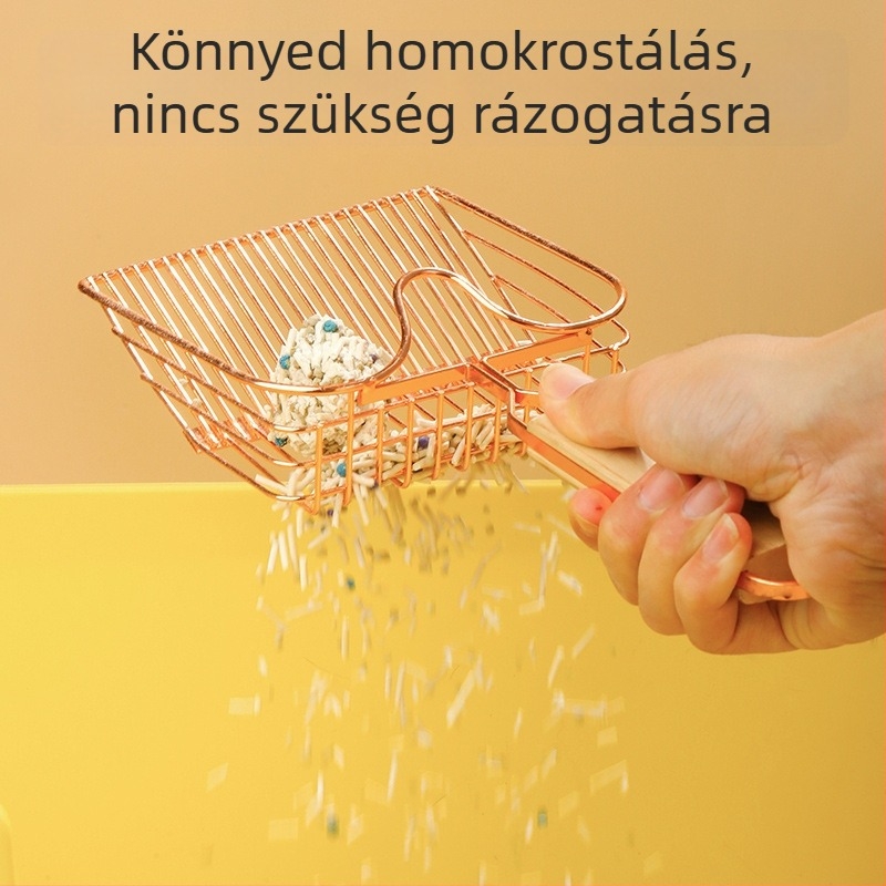 Fém macskaalom-lapátkészlet finom lyukakkal