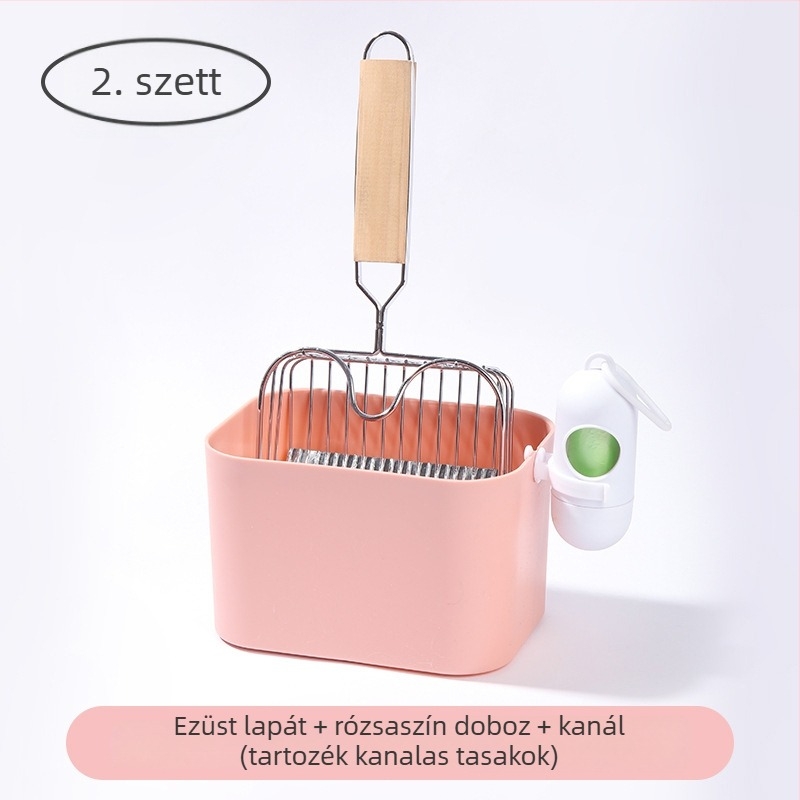 Fém macskaalom-lapátkészlet finom lyukakkal