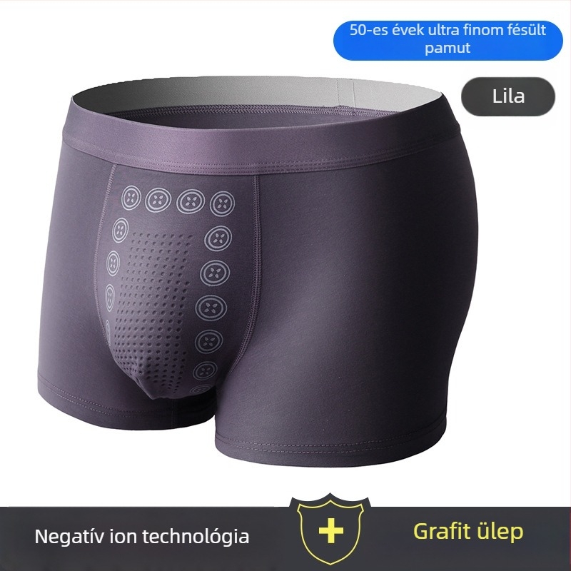 Férfi boxeralsó, pamut–modal keverék, középső derekú, lélegző, egyszínű