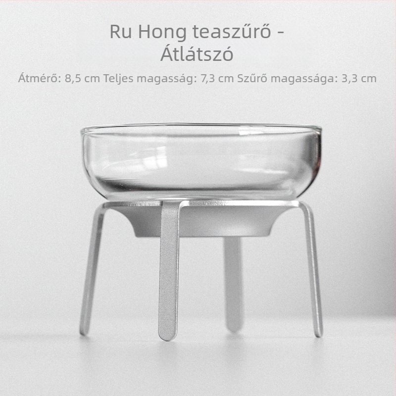 Üvegből készült teafilter rozsdamentes acél infúzorral – tea és víz elválasztó szűrő, innovatív tea kiegészítő