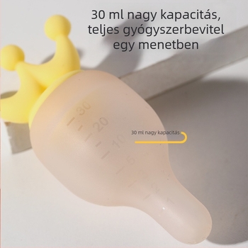 Szilikonból készült baba gyógyszercseppentő – cumisüveg-stílusú vízadagoló, fulladás megelőzésére