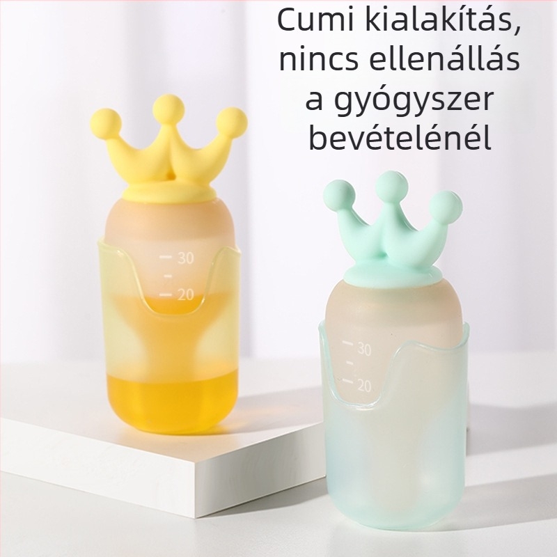 Szilikonból készült baba gyógyszercseppentő – cumisüveg-stílusú vízadagoló, fulladás megelőzésére