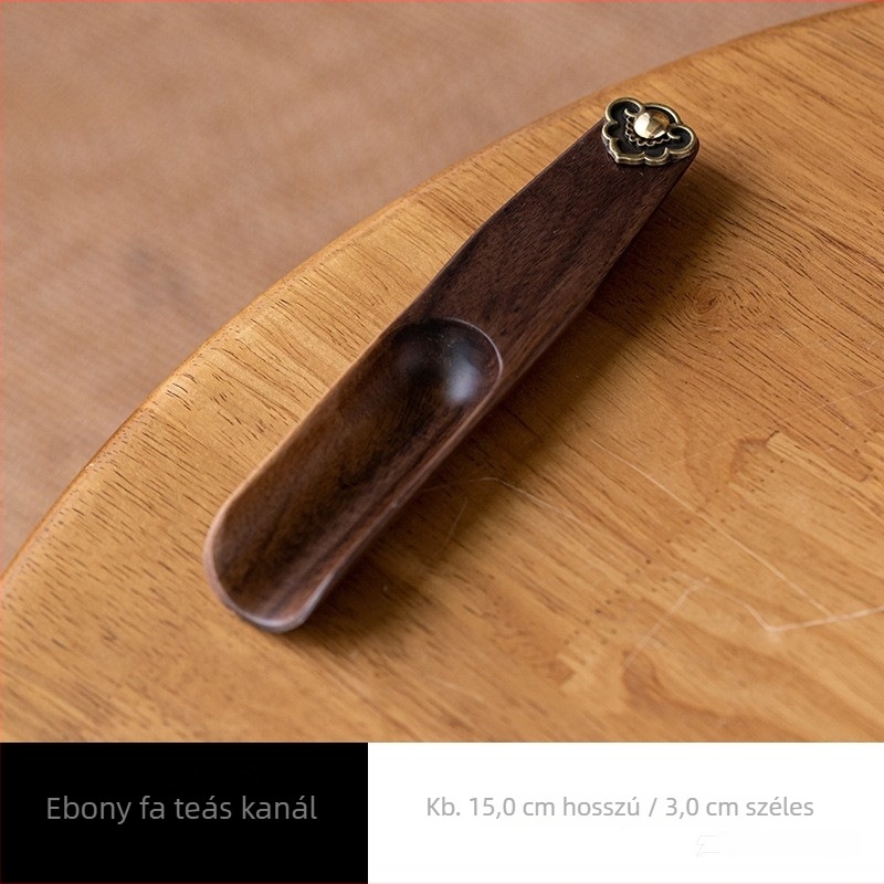 Fából készült teáskanál és spatula, teás készlet, tealevél kanál, teaceremóniához tartozó kiegészítők