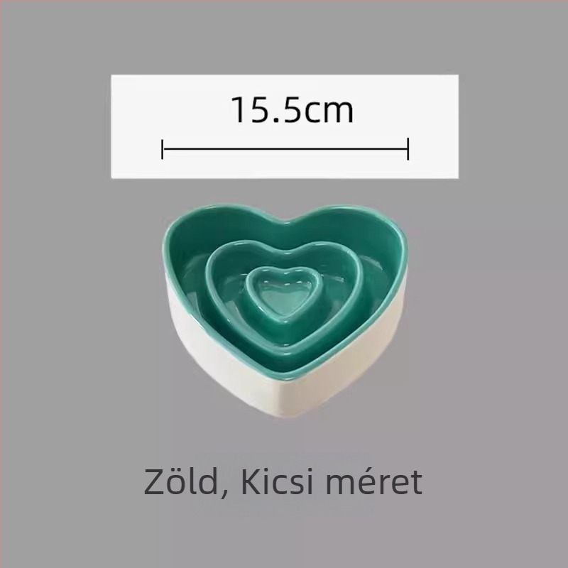 Kerámiás lassú etető tál kis testű kutyáknak, fulladás elleni, kiöntés elleni, szív alakú etetőtál, védi a nyakat
