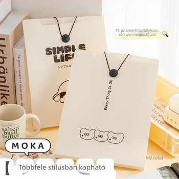Minimalista függőleges akordion mappa A4-es dokumentumokhoz, több rekesszel a tároláshoz
