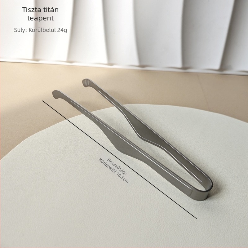 Titánium teaclip és csipesz, 2 mm vastagság, teaceremónia kiegészítők, otthoni használatra, csúszásmentes csésze-klipsz, teakeverő eszköz