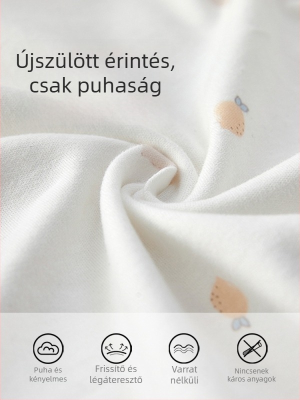 Csecsemő pamut hosszú ujjú egyrészes rugdalózó, újszülötteknek, aranyos tavasz-őszi viselet