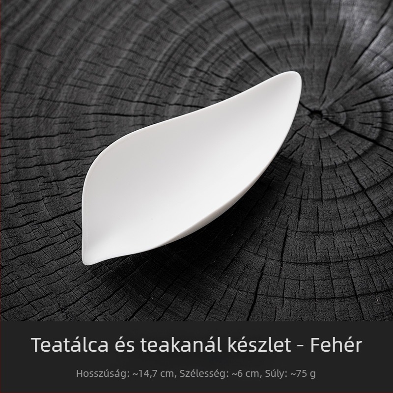 Kerámia teaceremónia kiegészítők: teáskanál, lotusz mintás teáskanál, tea elválasztó és kóstolóeszközök