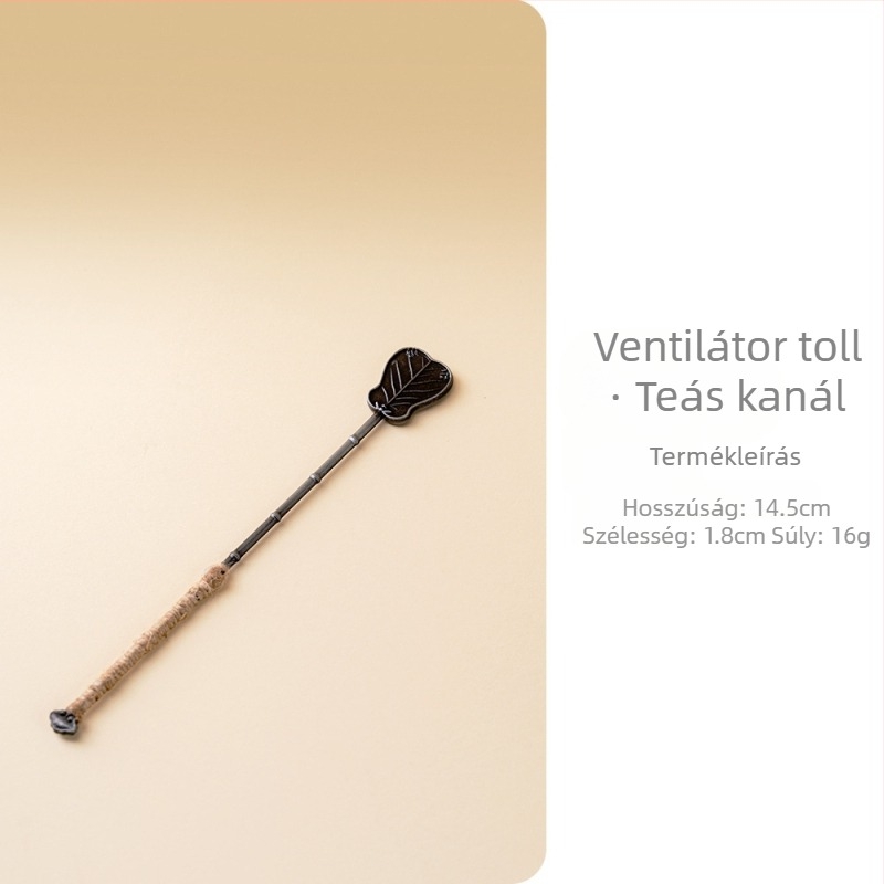 Banán formájú teás eszközök teaceremóniához, tartalmaz teáskanalat, spatulát és merőkanalat