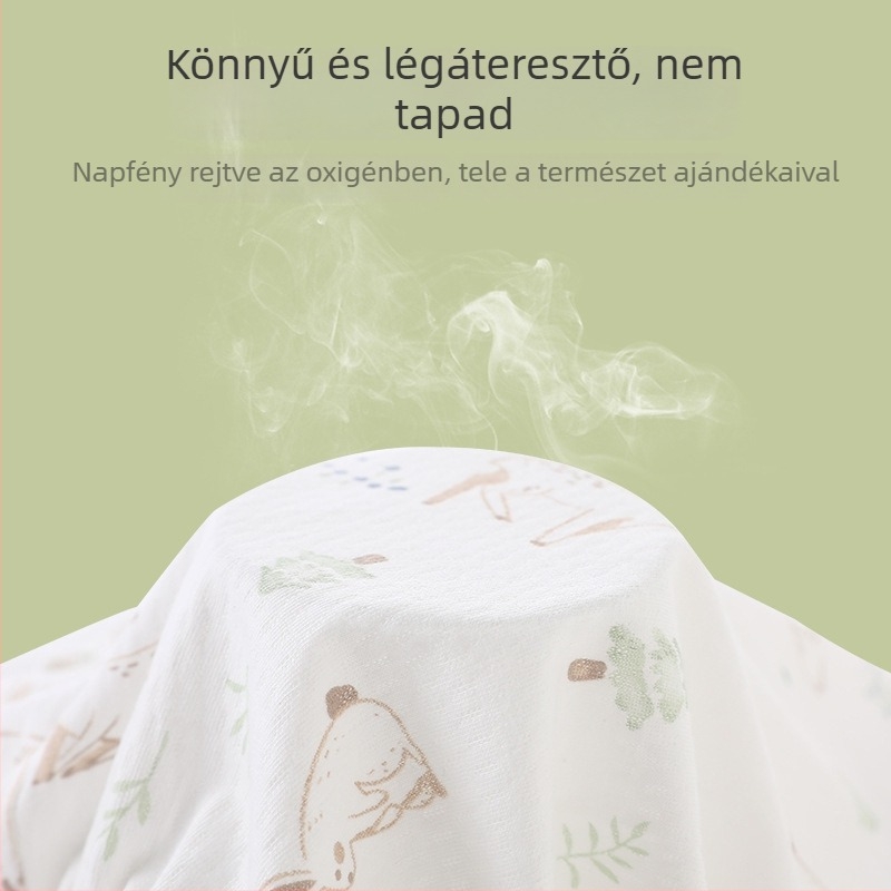 Újszülött pamut rövid ujjú rugdalózó – könnyű nyári ruházat, uniszex