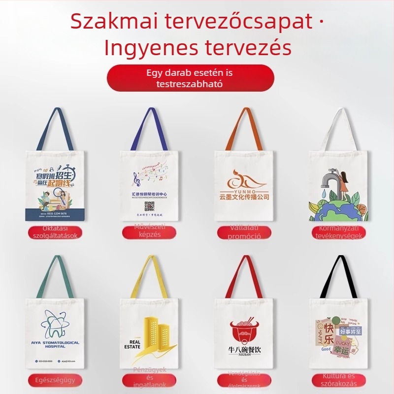 Egyedi logóval ellátott vászontáska, prémium tote kiállításokra, környezetbarát bevásárlótáska, nagykereskedelmi