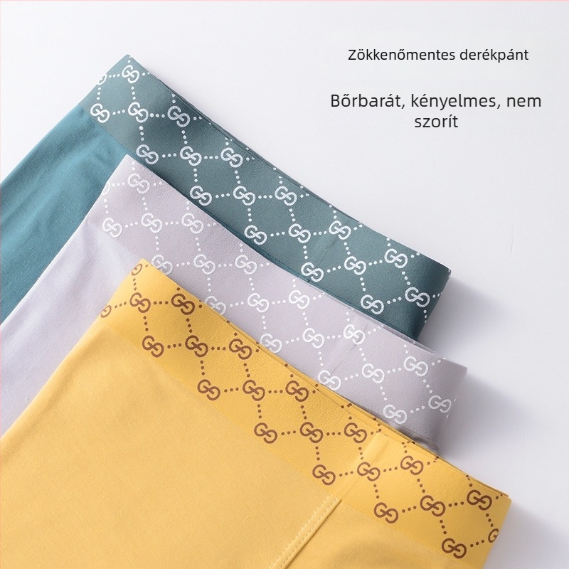 Férfi középmagas, varrat nélküli boxeralsónemű, lélegző és antibakteriális, nyomtatott derekú, viszkóz anyagból
