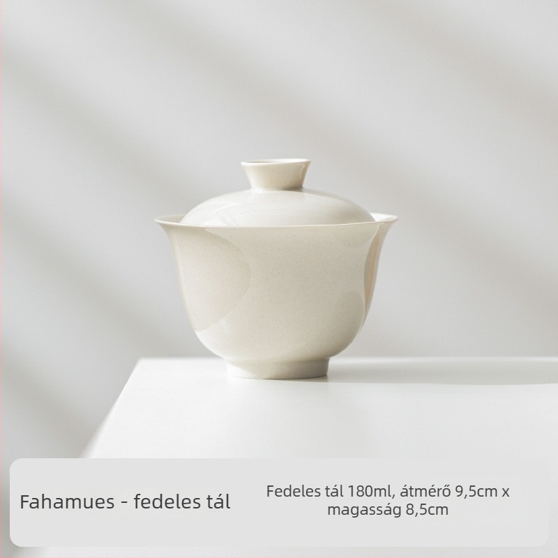 Nagyméretű fehér porcelán fedeles teás tál otthoni teázáshoz, japán kézzel készített kerámia teáskészlet, nem égeti meg a kezet