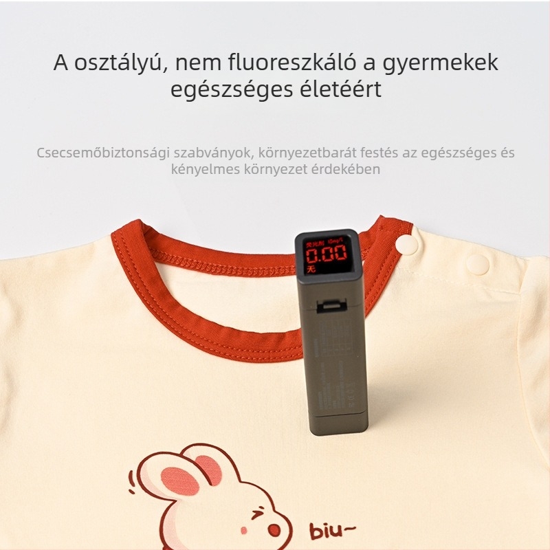 Újszülött nyári pamut romber, uniszex, rövid ujjú, kapucni nélküli