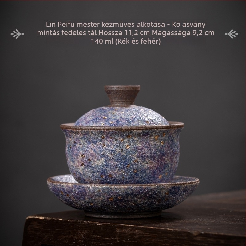 Kerámiás teáscsésze fedővel, modern minimalist Gongfu teáskészlet, fő teáscsésze